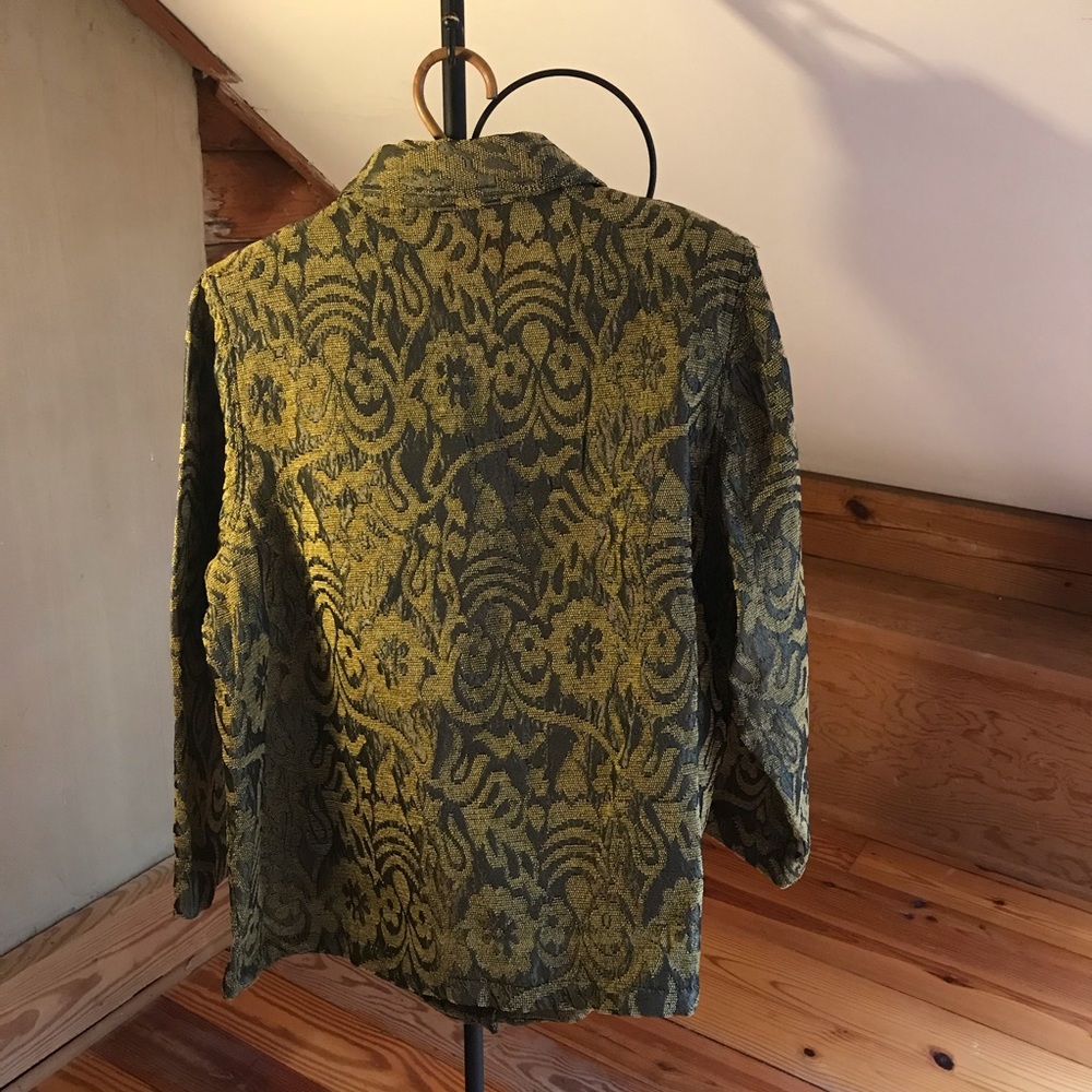 Indigo Moon Golden Brown Bone Button Jacket, Euc,… - image 2